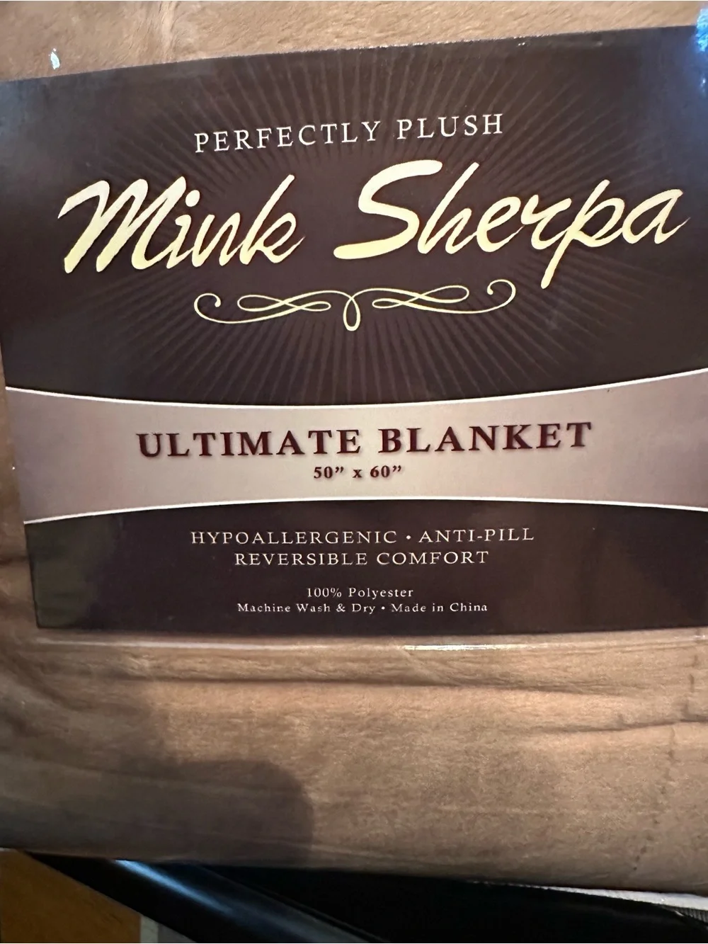 Perfectly Plush Ultimate Blanket - Beige Sherpa Throw